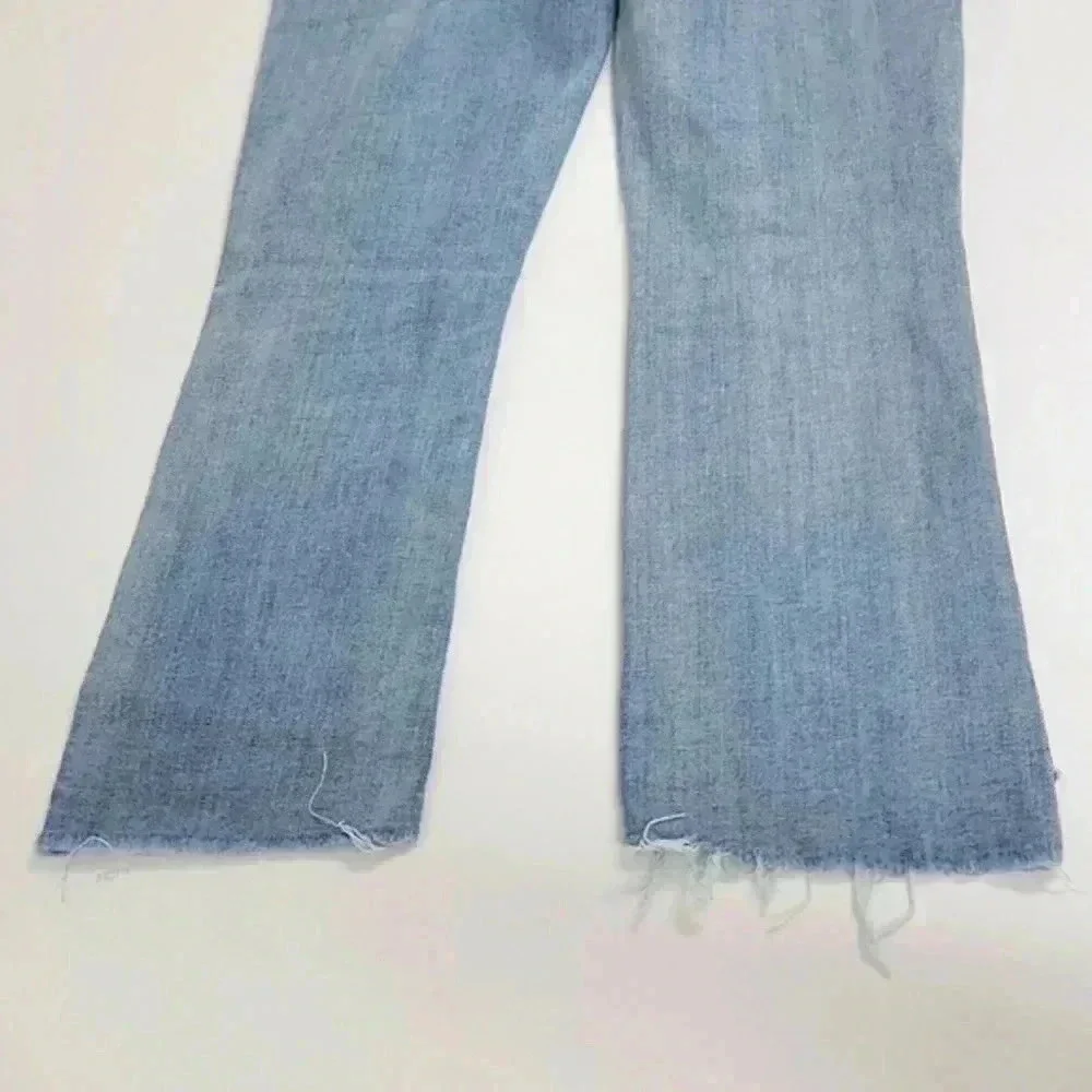 Mother Denim Insider Crop Step Fray in Chatterbox